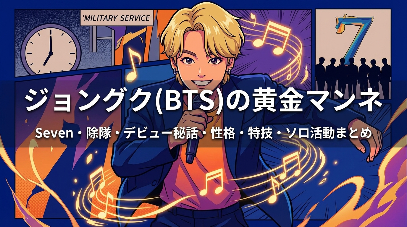 ジョングク(BTS)の黄金マンネ・Seven・除隊・デビュー秘話・性格・特技・ソロ活動まとめ