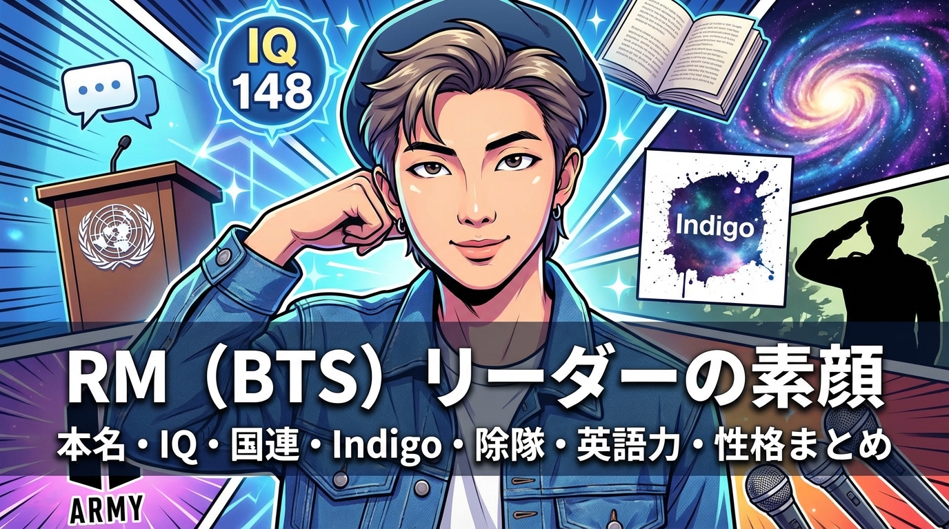 RM(BTS)リーダーの本名・IQ148・国連スピーチ・Indigoアルバム・軍除隊・英語力・性格まとめ