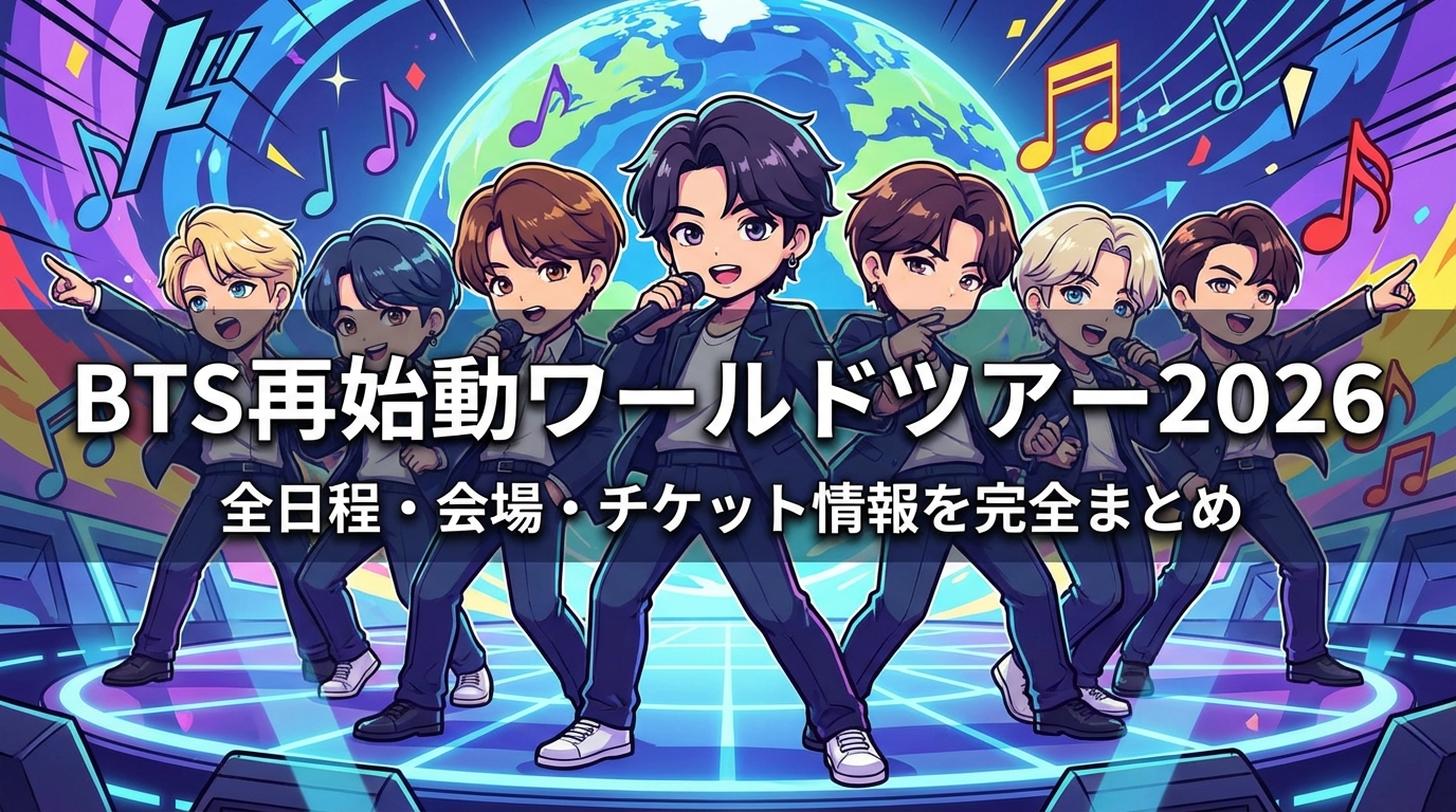 BTS再始動ワールドツアー2026の全日程・会場・チケット情報を完全まとめ
