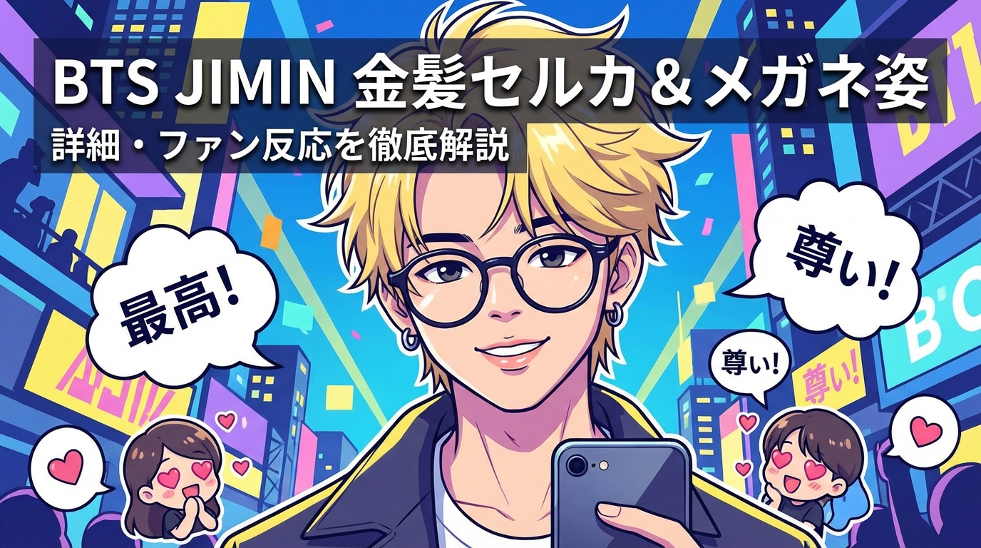 BTS JIMIN 金髪セルカの詳細・メガネ姿の魅力・ファン反応を徹底解説