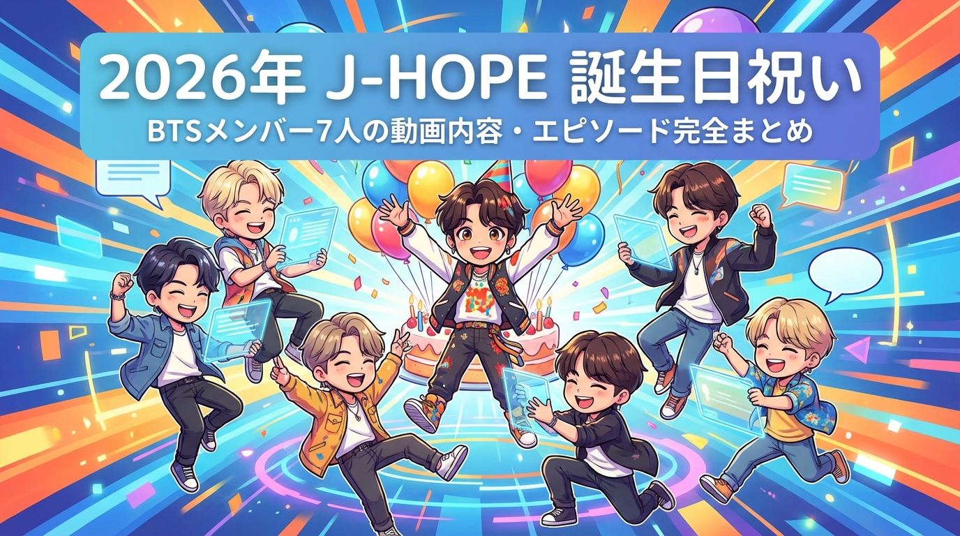 J-HOPE誕生日祝い 2026年BTSメンバー7人の動画内容・エピソード完全まとめ