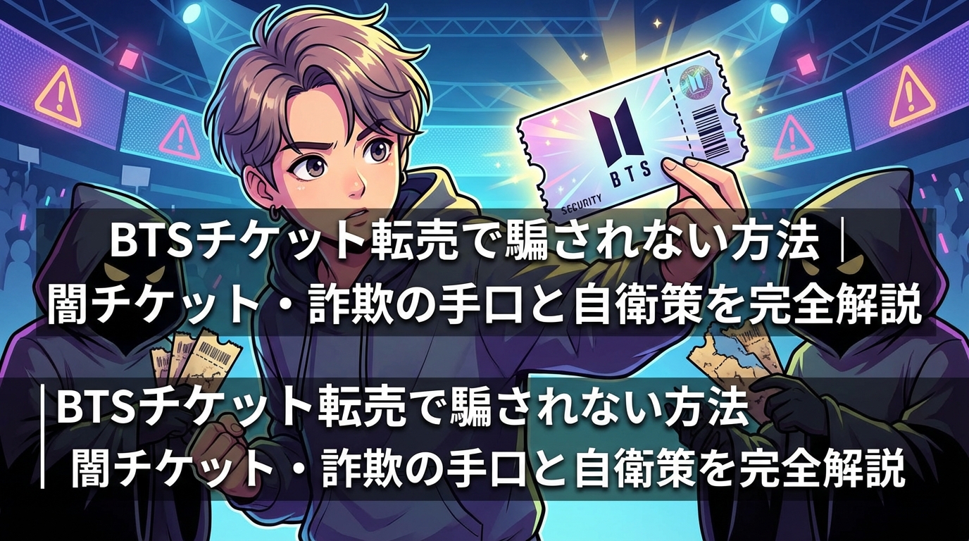 BTSチケット転売で騙されない方法｜闇チケット・詐欺の手口と自衛策を完全解説