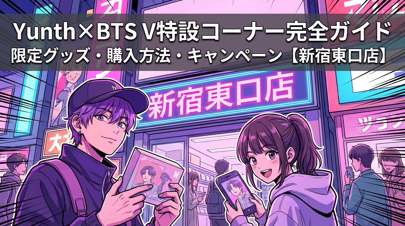 Yunth×BTS V特設コーナーの限定グッズ・購入方法・キャンペーン完全ガイド【新宿東口店】