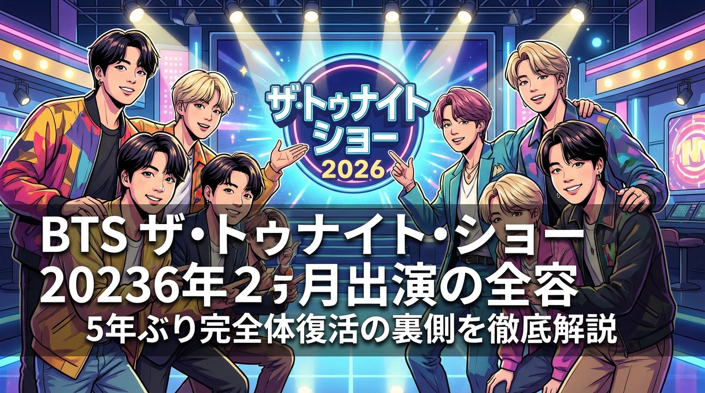 BTS ザ・トゥナイト・ショー 2026年2月出演の全容と5年ぶり完全体復活の裏側を徹底解説