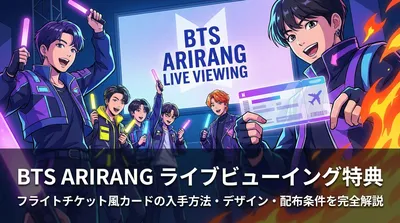 BTS ARIRANG ライブビューイング特典フライトチケット風カードの入手方法・デザイン・配布条件を完全解説