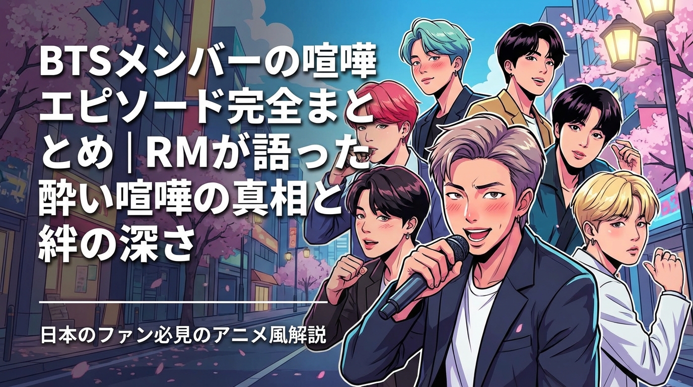 BTSメンバーの喧嘩エピソード完全まとめ|RMが語った酔い喧嘩の真相と絆の深さ
