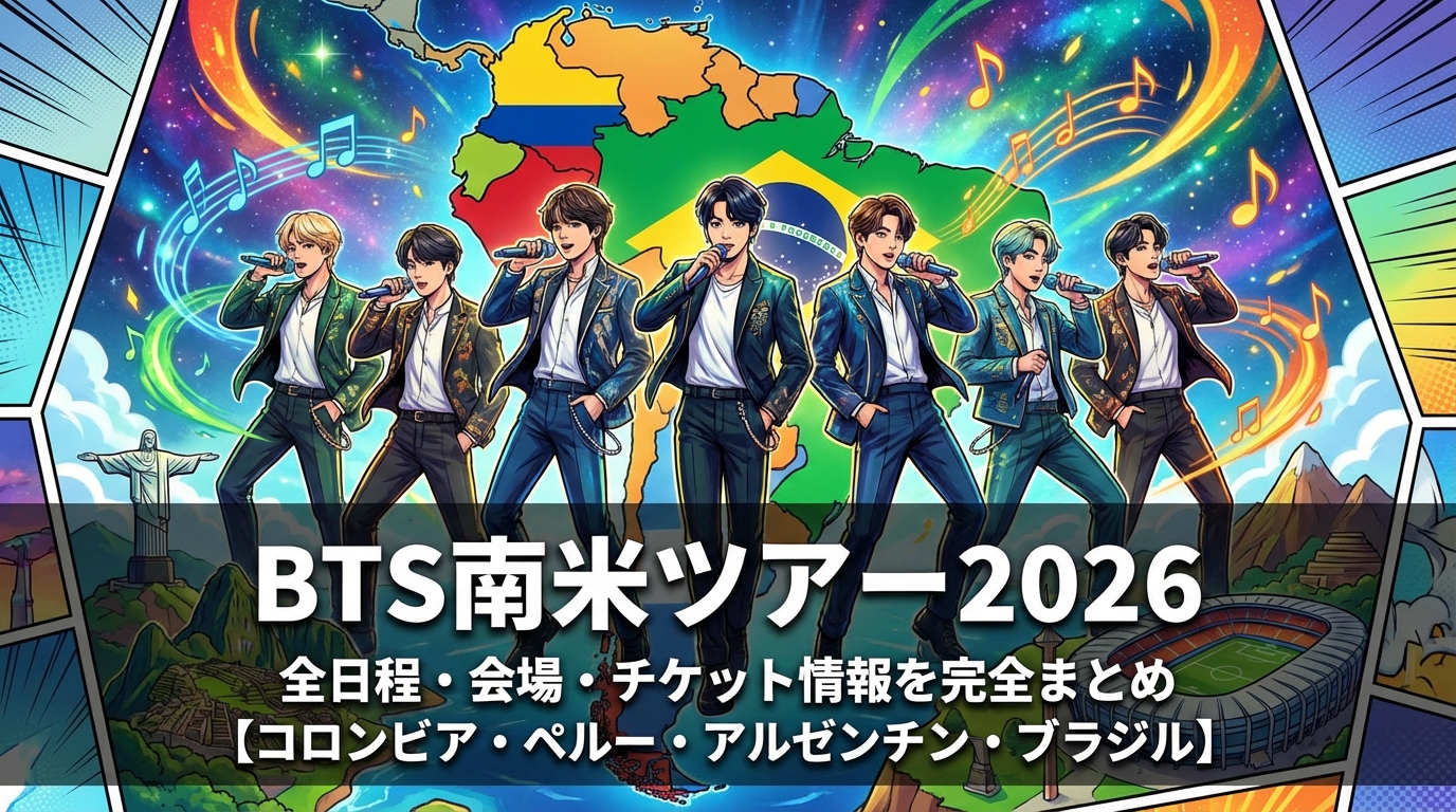 BTS南米ツアー2026の全日程・会場・チケット情報を完全まとめ【コロンビア・ペルー・アルゼンチン・ブラジル】