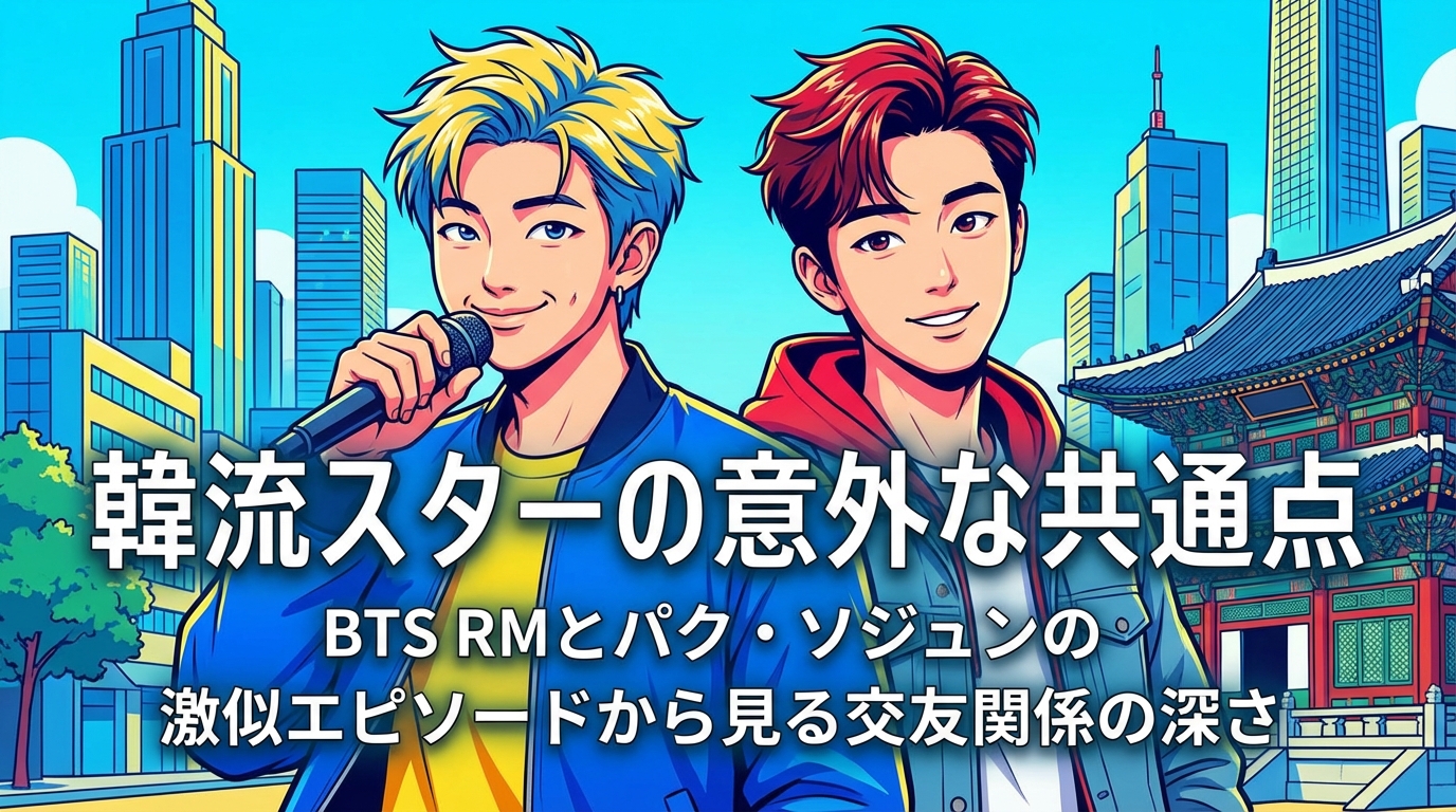 BTS RMとパク・ソジュンの激似エピソードから見る韓流スターの意外な共通点と交友関係の深さ