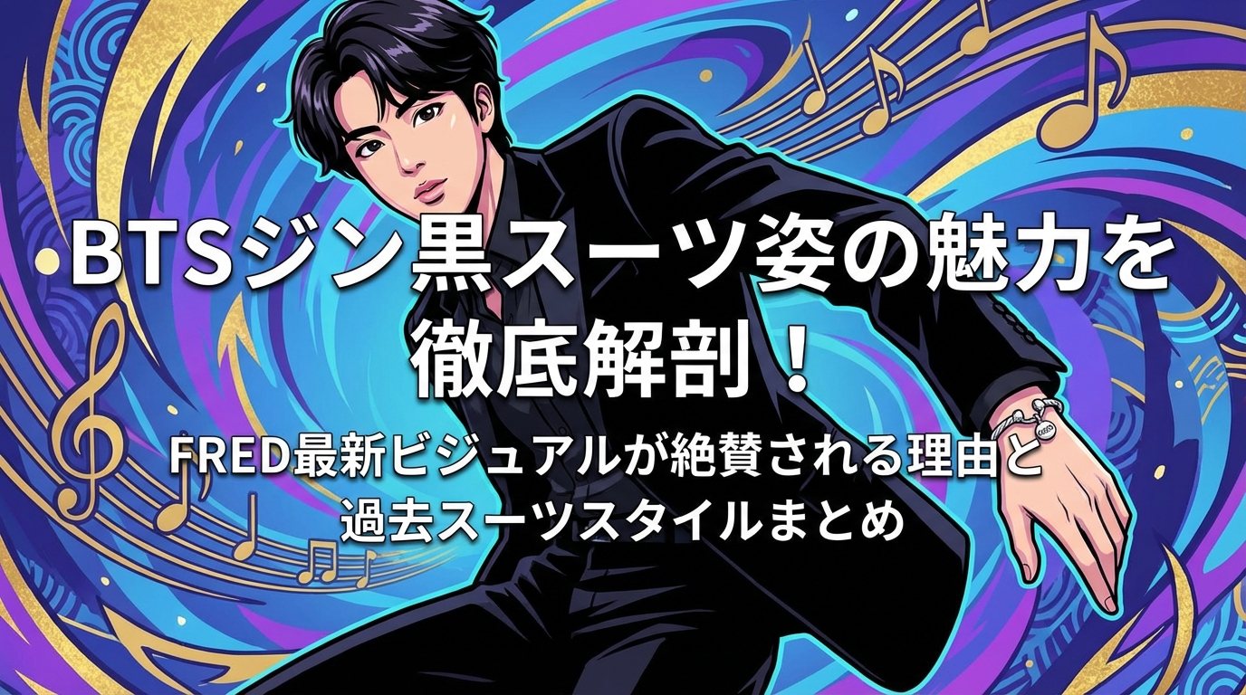 BTSジン黒スーツ姿の魅力を徹底解剖！FRED最新ビジュアルが絶賛される理由と過去スーツスタイルまとめ