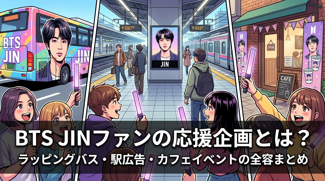BTS JINファンの応援企画とは？ラッピングバス・駅広告・カフェイベントの全容まとめ