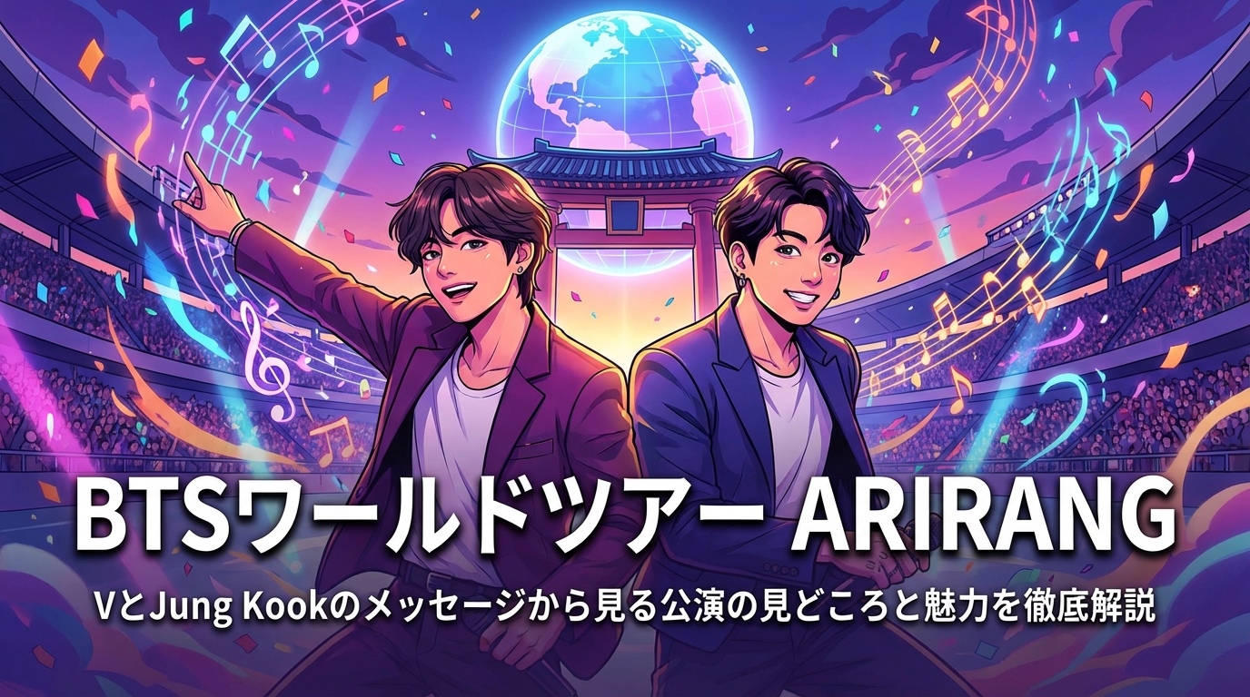 BTSワールドツアーARIRANG|VとJung Kookのメッセージから見る公演の見どころと魅力を徹底解説