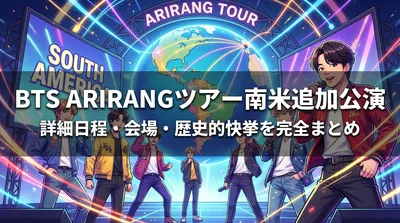 BTS ARIRANGツアー南米追加公演の詳細日程・会場・歴史的快挙を完全まとめ