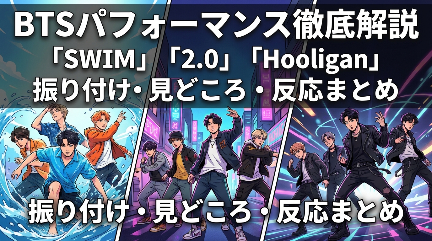 BTS「SWIM」「2.0」「Hooligan」パフォーマンス徹底解説|3曲の振り付け・見どころ・世界の反応まとめ