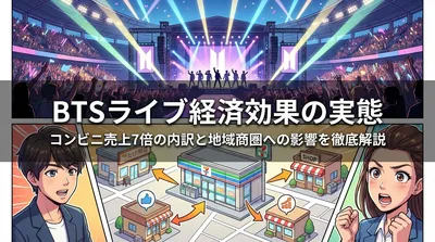 BTSライブ経済効果の実態|コンビニ売上7倍の内訳と地域商圏への影響を徹底解説