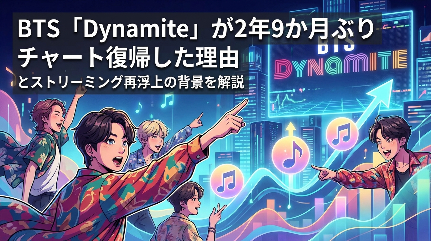 BTS「Dynamite」が2年9か月ぶりチャート復帰した理由とストリーミング再浮上の背景を解説