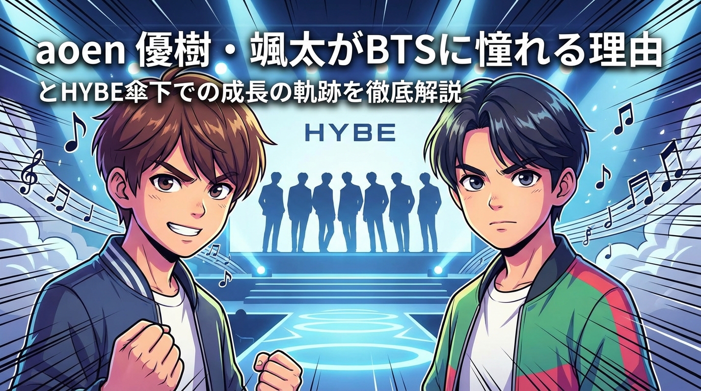 aoen 優樹・颯太がBTSに憧れる理由とHYBE傘下での成長の軌跡を徹底解説