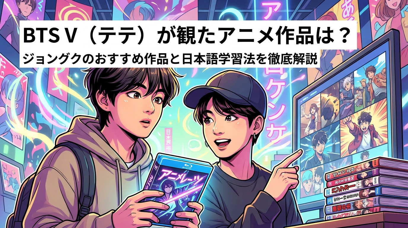 BTS V（テテ）が観たアニメ作品は？ジョングクのおすすめ作品と日本語学習法を徹底解説