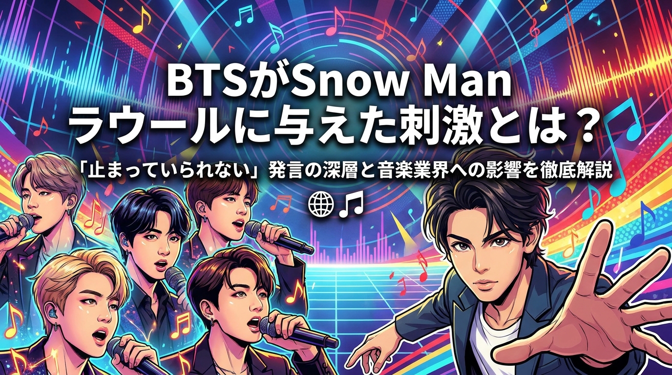 BTSがSnow Man ラウールに与えた刺激とは？「止まっていられない」発言の深層と音楽業界への影響を徹底解説