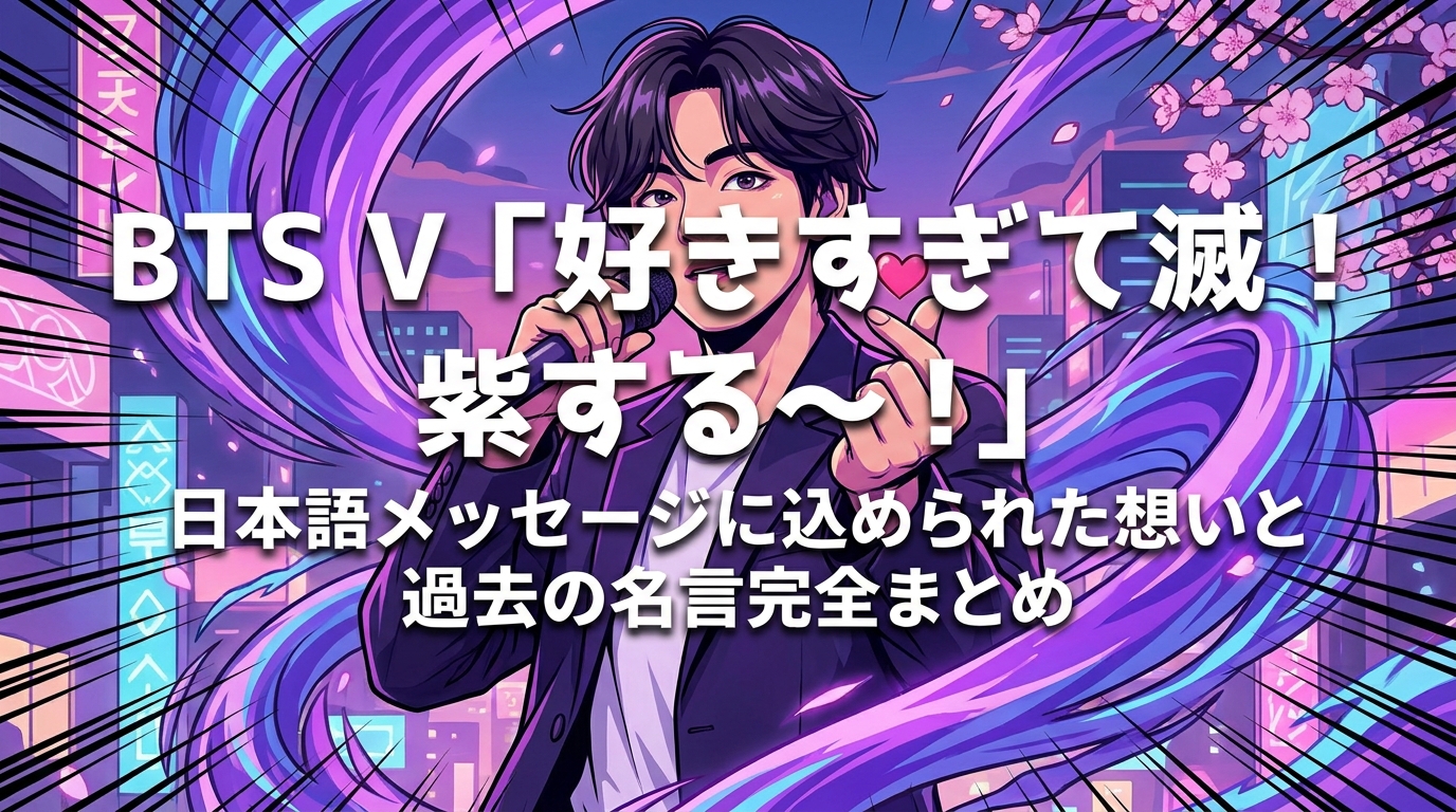 BTS V「好きすぎて滅！紫する～！」日本語メッセージに込められた想いと過去の名言完全まとめ