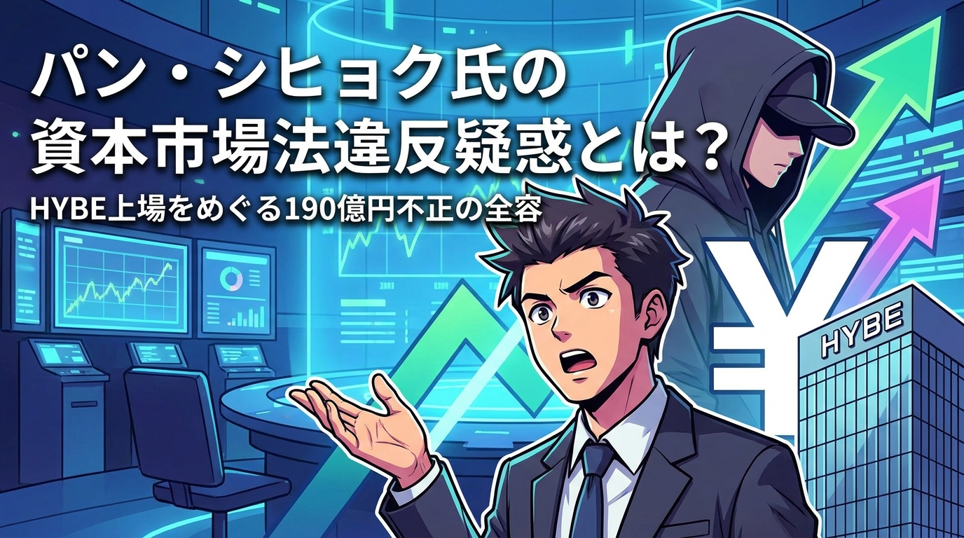 パン・シヒョク氏の資本市場法違反疑惑とは？HYBE上場をめぐる190億円不正の全容