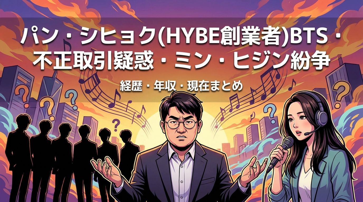 パン・シヒョク(HYBE創業者)BTS・不正取引疑惑・ミン・ヒジン紛争・経歴・年収・現在まとめ