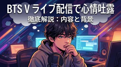 BTS V ライブ配信で心情吐露した内容と背景を徹底解説