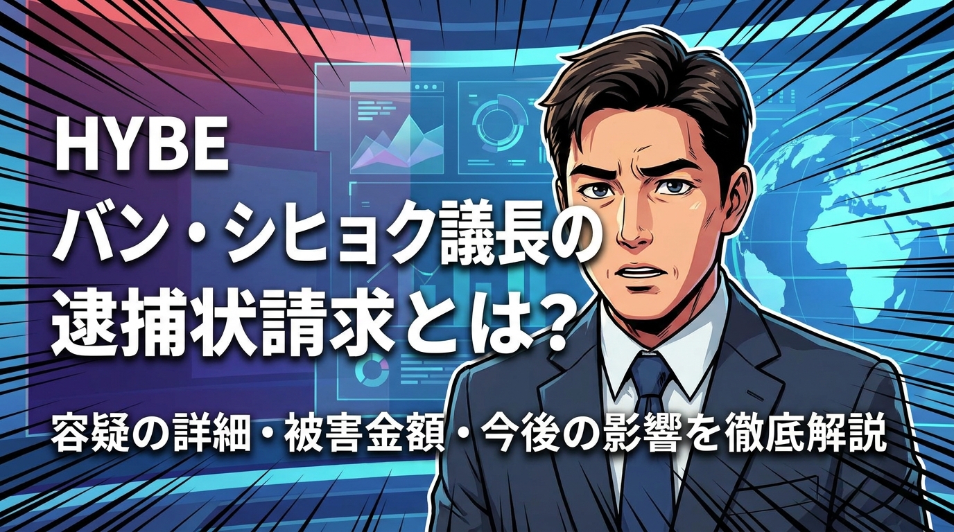 HYBE バン・シヒョク議長の逮捕状請求とは？容疑の詳細・被害金額・今後の影響を徹底解説