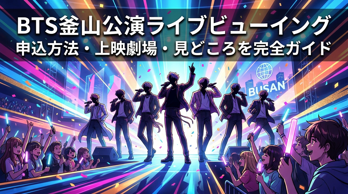 BTS釜山公演ライブビューイングの申込方法・上映劇場・見どころを完全ガイド