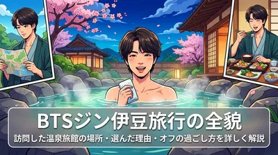 BTSジン伊豆旅行の全貌｜訪問した温泉旅館の場所・選んだ理由・オフの過ごし方を詳しく解説