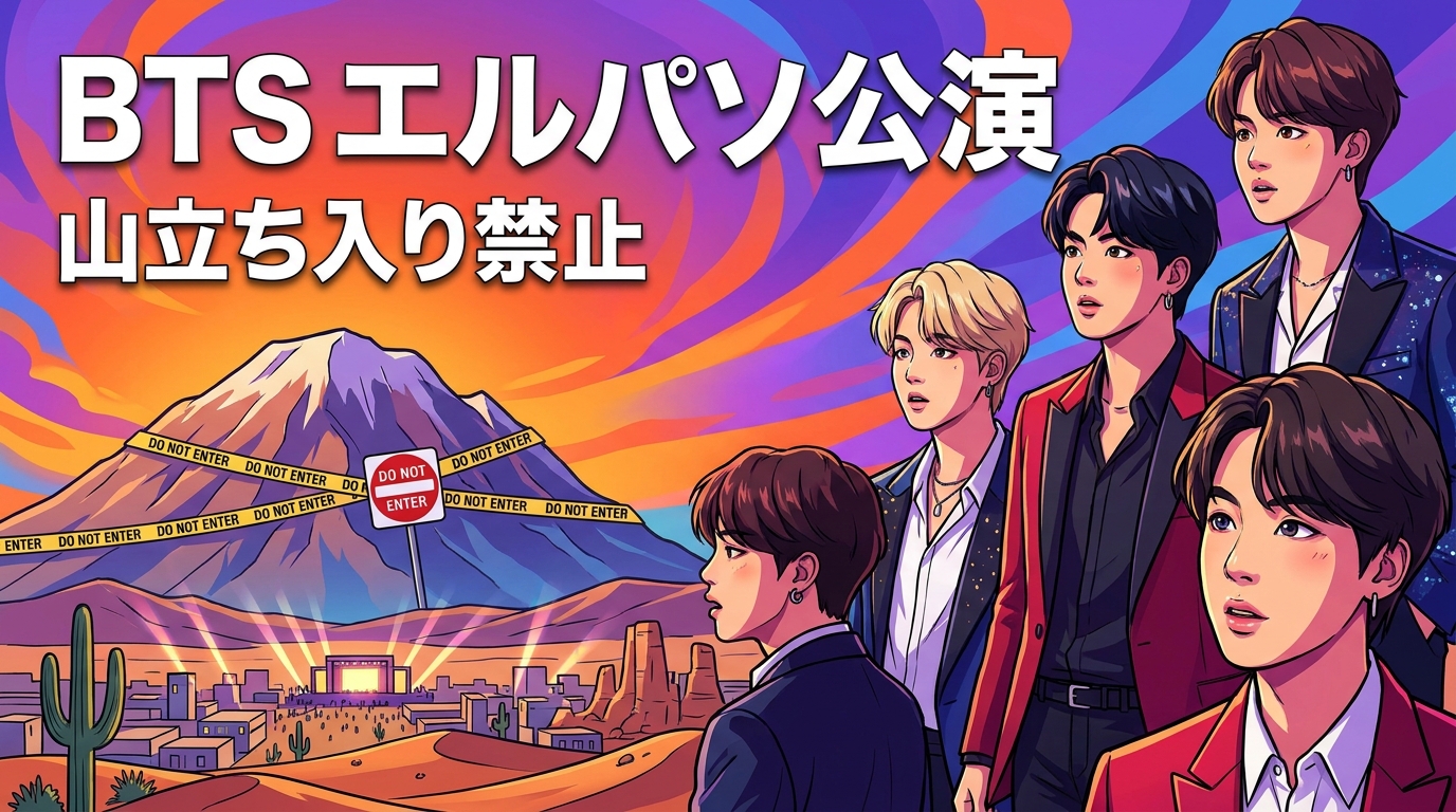 BTS エルパソ公演で山立ち入り禁止の理由と背景・現地の厳戒態勢を徹底解説