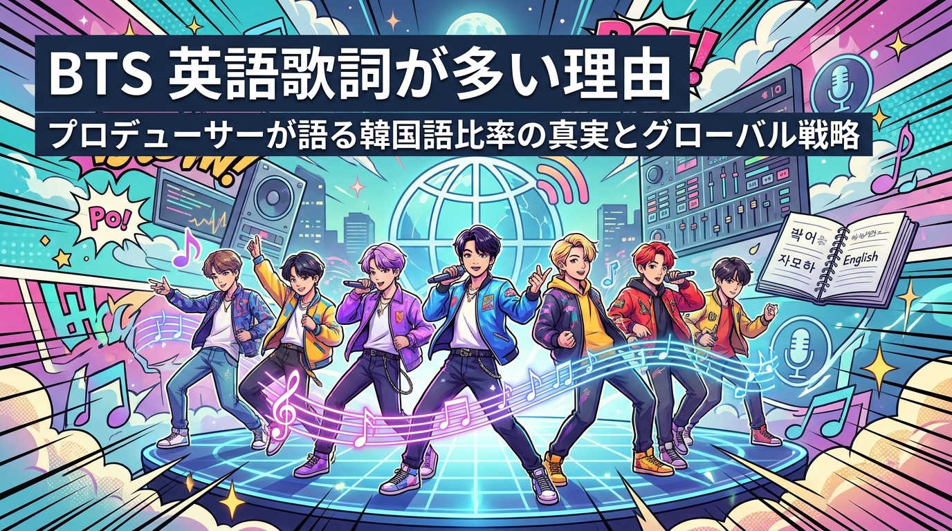 BTS 英語歌詞が多い理由|プロデューサーが語る韓国語比率の真実とグローバル戦略