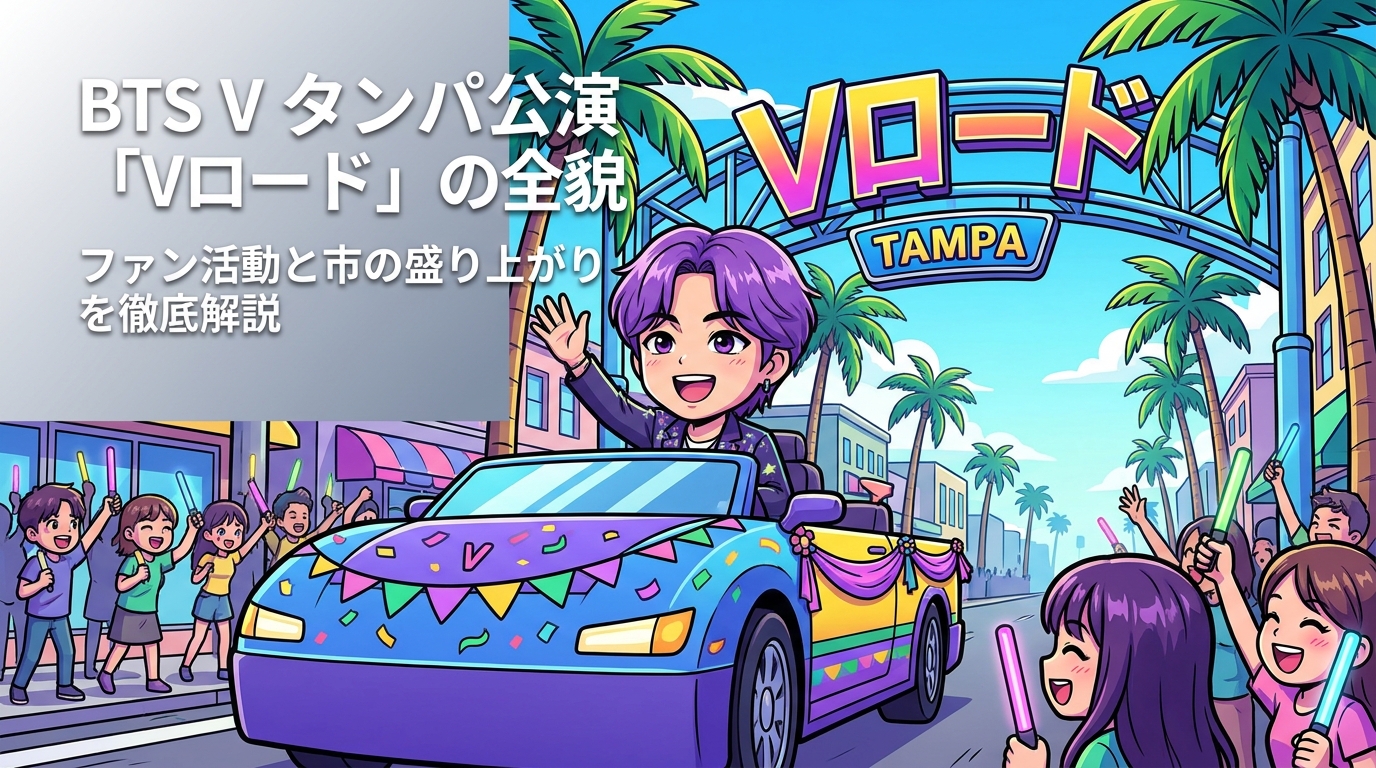 BTS V タンパ公演の歓迎プロジェクト「Vロード」の全貌｜ファンベースの活動内容と市全体の盛り上がりを徹底解説
