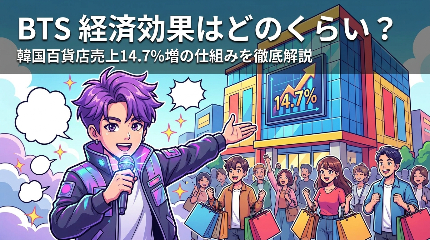BTS 経済効果はどのくらい？韓国百貨店売上14.7%増の仕組みを徹底解説