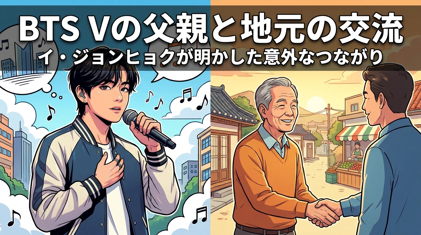 BTS Vの父親と地元の交流|イ・ジョンヒョクが明かした意外なつながりとは