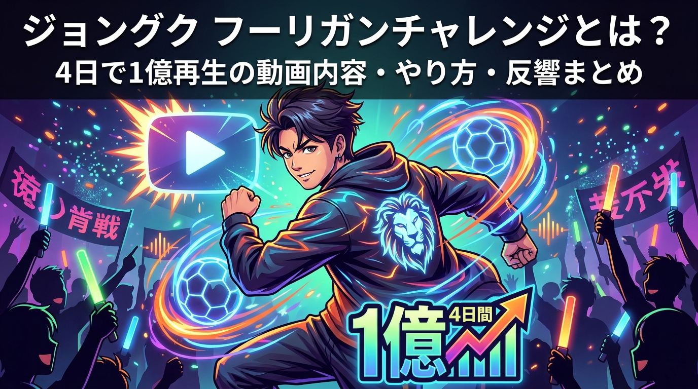 ジョングク フーリガンチャレンジとは？4日で1億再生の動画内容・やり方・反響まとめ