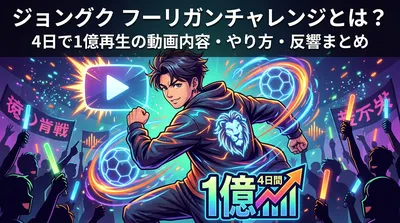 ジョングク フーリガンチャレンジとは？4日で1億再生の動画内容・やり方・反響まとめ