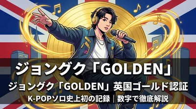 ジョングク「GOLDEN」英国ゴールド認証のすごさを数字で徹底解説|K-POPソロ史上初の記録とは