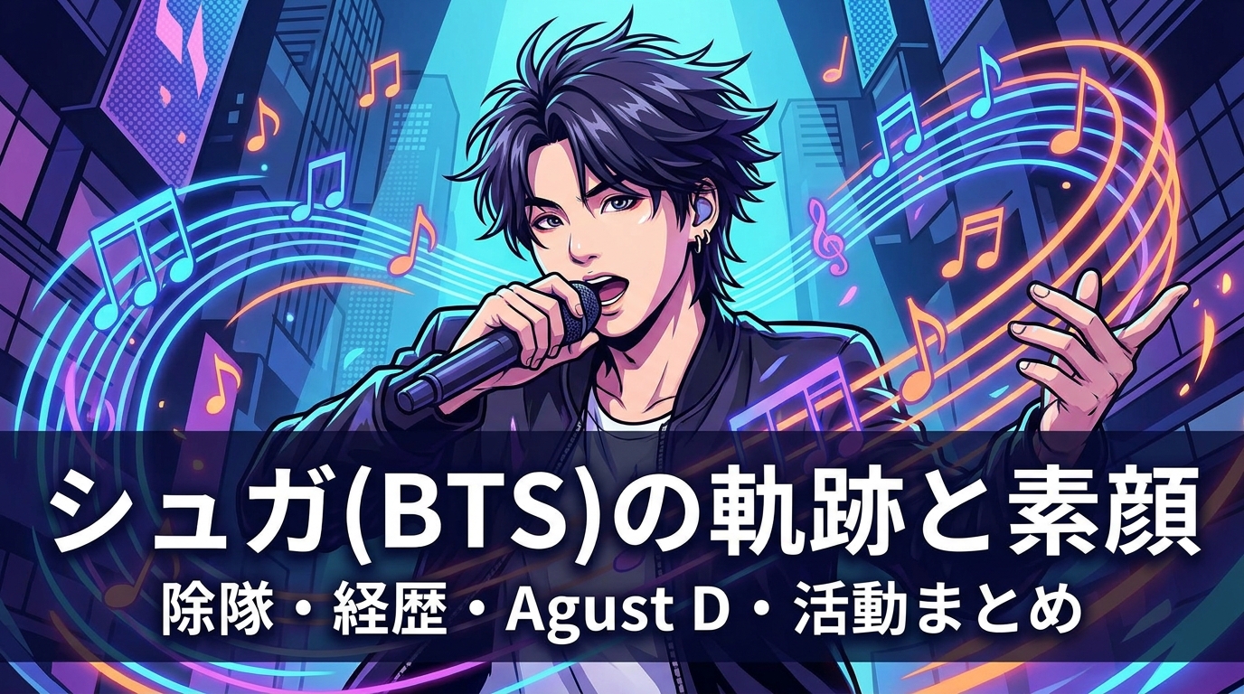 シュガ(BTS)の除隊・経歴・本名・家族・入隊・身長・性格・Agust D・プロデューサー活動まとめ