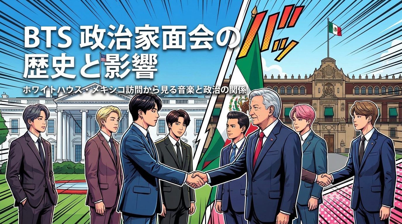 BTS 政治家面会の歴史と影響|ホワイトハウス・メキシコ訪問から見る音楽と政治の関係