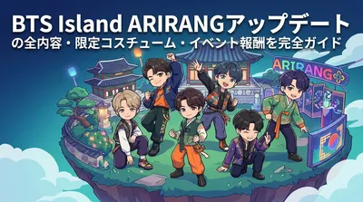 BTS Island ARIRANGアップデートの全内容・限定コスチューム・イベント報酬を完全ガイド