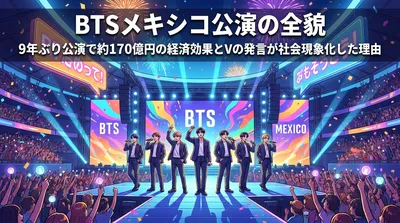 BTSメキシコ公演の全貌|9年ぶり公演で約170億円の経済効果とVの発言が社会現象化した理由