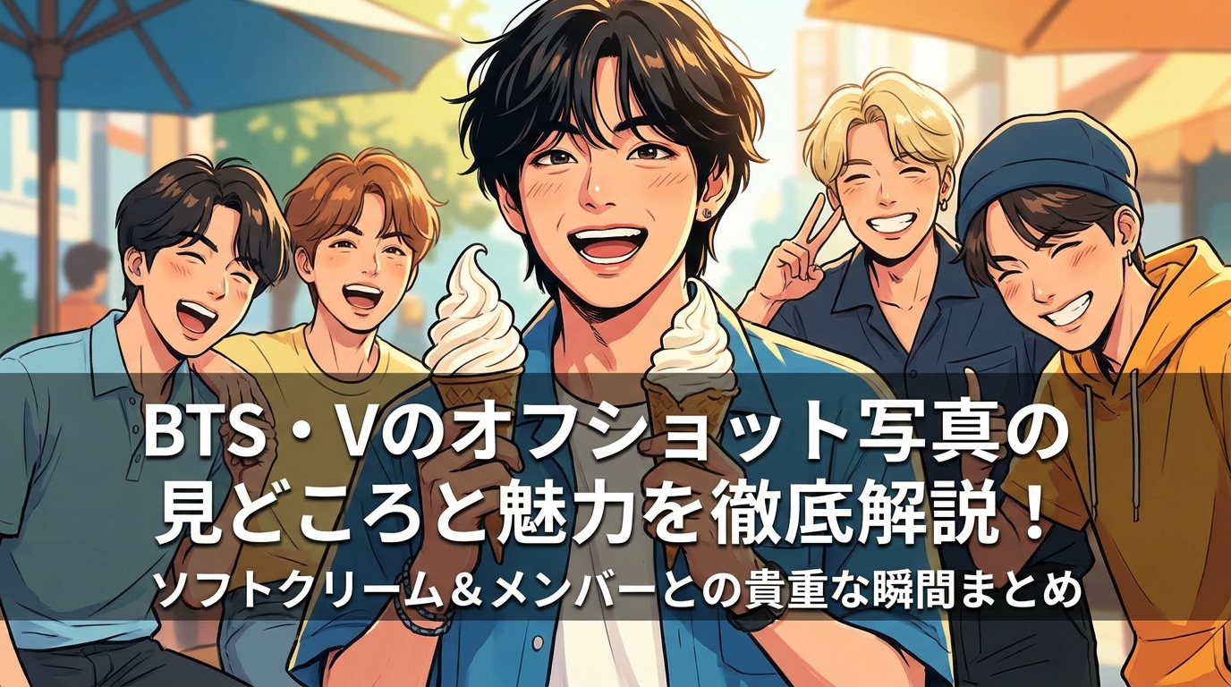 BTS・Vのオフショット写真の見どころと魅力を徹底解説！ソフトクリーム＆メンバーとの貴重な瞬間まとめ