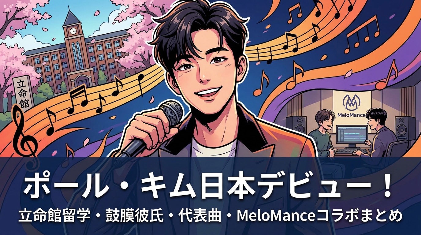 ポール・キム(韓国バラード歌手)の日本デビュー・立命館留学・鼓膜彼氏の異名・代表曲・MeloManceコラボまとめ