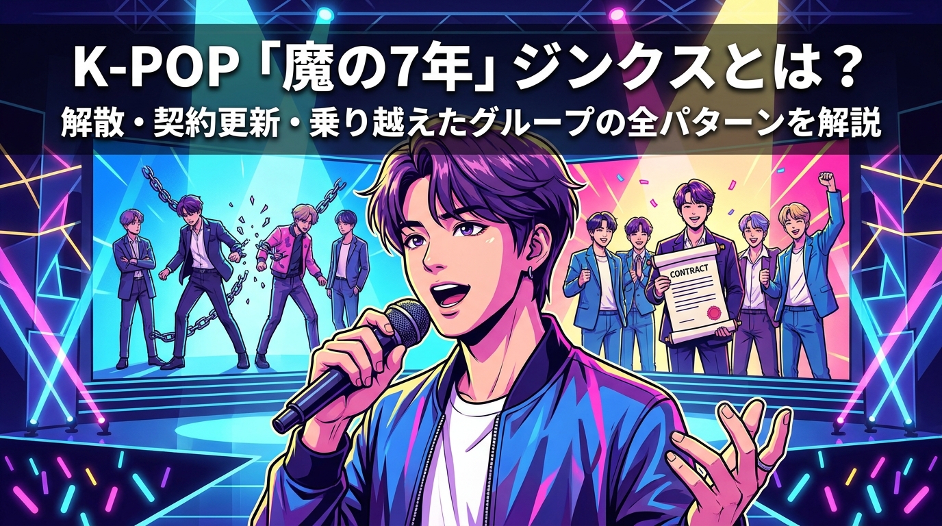 K-POP「魔の7年」ジンクスとは?解散・契約更新・乗り越えたグループの全パターンを解説