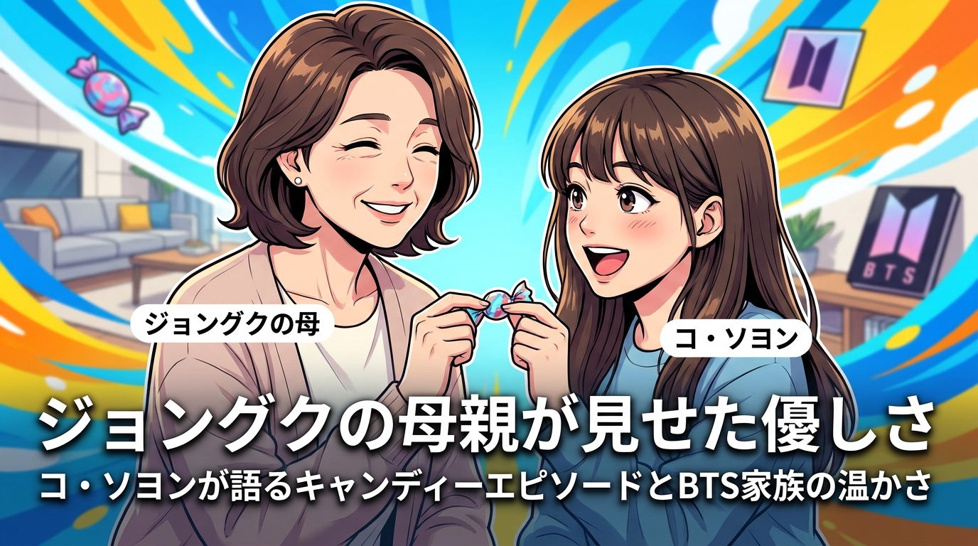 ジョングクの母親が見せた優しさ|コ・ソヨンが語るキャンディーエピソードとBTS家族の温かさ