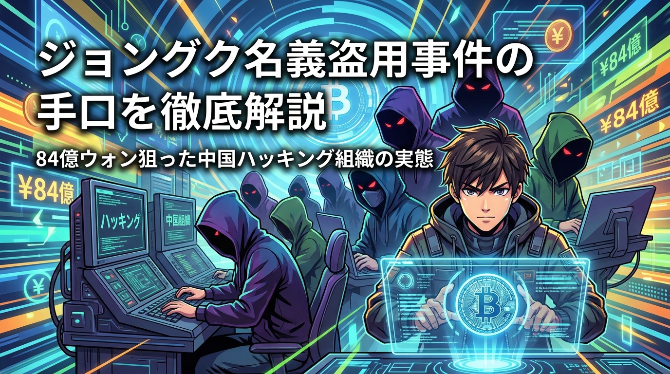 ジョングク名義盗用事件の手口を徹底解説|84億ウォン狙った中国ハッキング組織の実態