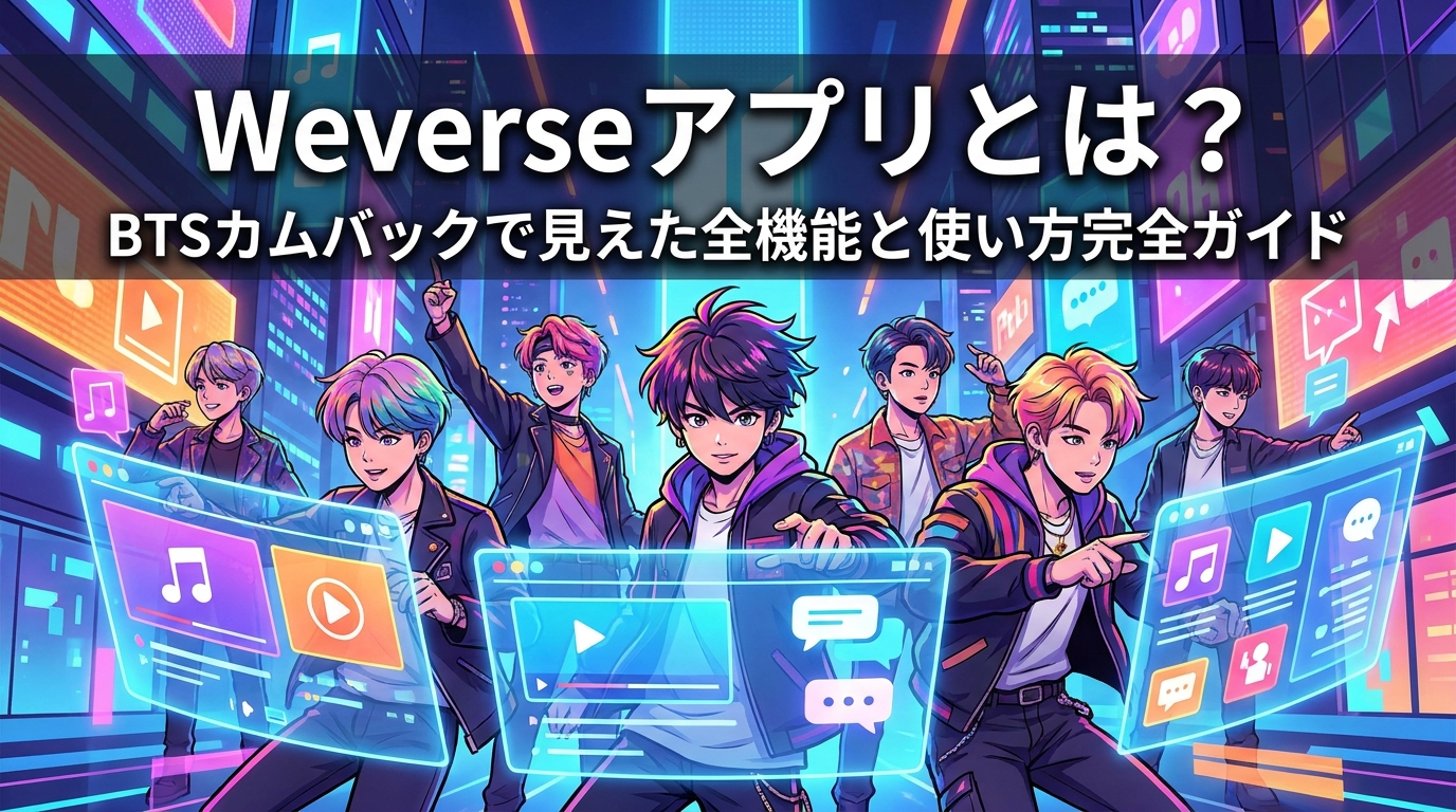 Weverseアプリとは?BTSカムバックで見えた全機能と使い方完全ガイド