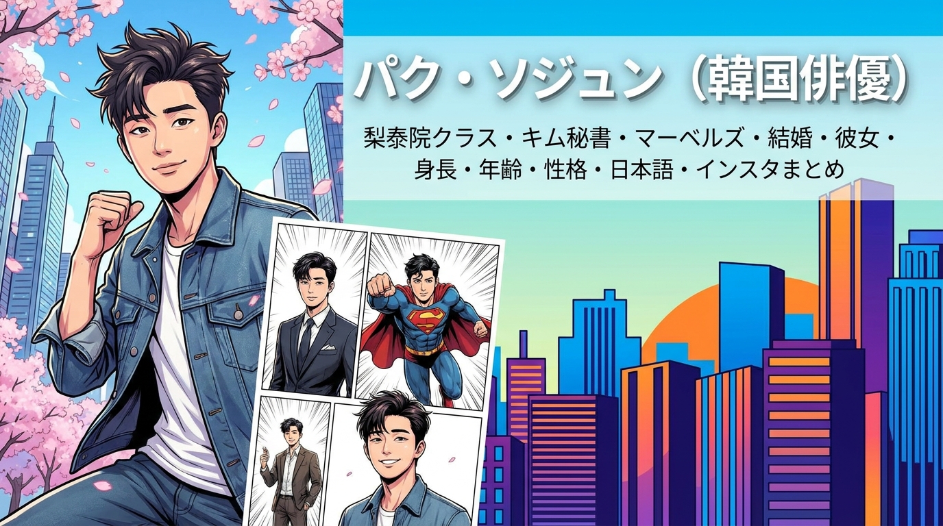 パク・ソジュン（韓国俳優）梨泰院クラス・キム秘書・マーベルズ・結婚・彼女・身長・年齢・性格・日本語・インスタまとめ