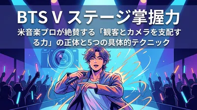 BTS V ステージ掌握力|米音楽プロが絶賛する「観客とカメラを支配する力」の正体と5つの具体的テクニック