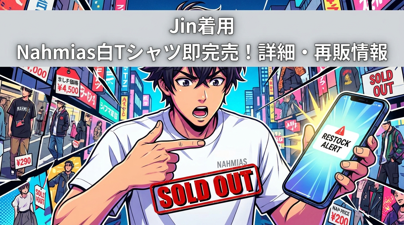 Jin着用のNahmias白Tシャツが即完売！ブランド詳細・価格・再販情報を徹底調査